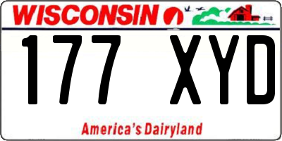 WI license plate 177XYD
