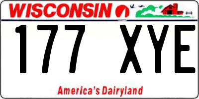 WI license plate 177XYE