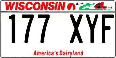 WI license plate 177XYF