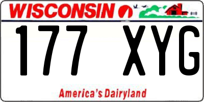 WI license plate 177XYG