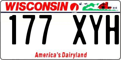 WI license plate 177XYH