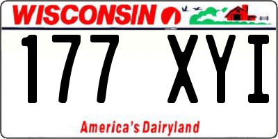 WI license plate 177XYI