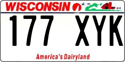WI license plate 177XYK