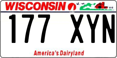 WI license plate 177XYN