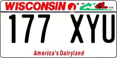 WI license plate 177XYU