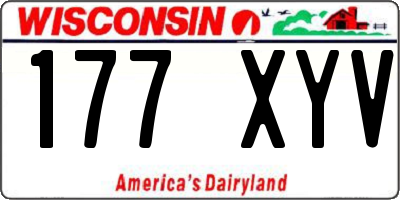 WI license plate 177XYV