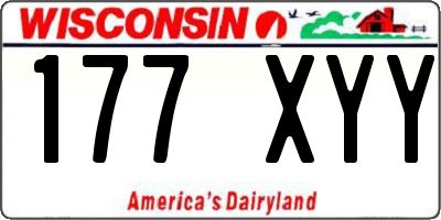 WI license plate 177XYY