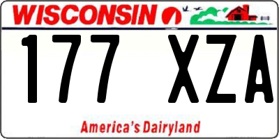 WI license plate 177XZA