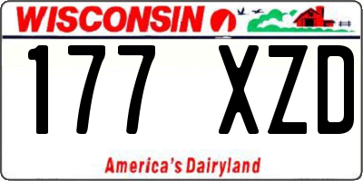 WI license plate 177XZD