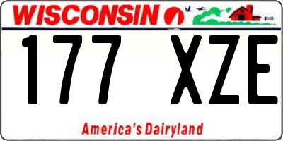 WI license plate 177XZE