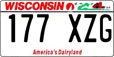WI license plate 177XZG