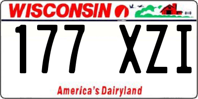 WI license plate 177XZI