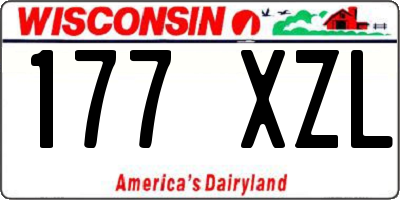 WI license plate 177XZL