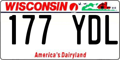 WI license plate 177YDL