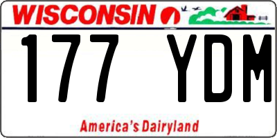 WI license plate 177YDM