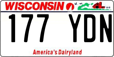 WI license plate 177YDN