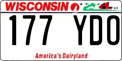 WI license plate 177YDO