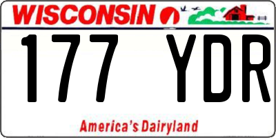 WI license plate 177YDR
