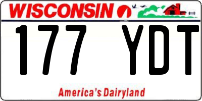 WI license plate 177YDT
