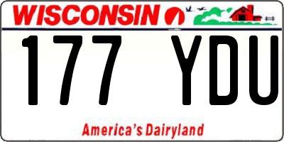 WI license plate 177YDU