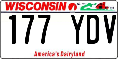 WI license plate 177YDV