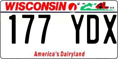 WI license plate 177YDX