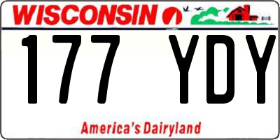 WI license plate 177YDY