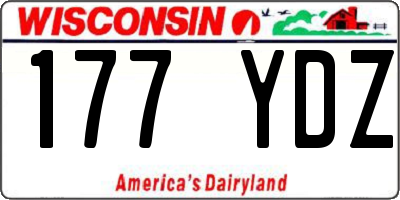 WI license plate 177YDZ