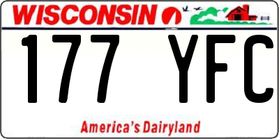 WI license plate 177YFC
