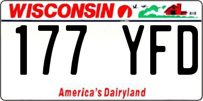 WI license plate 177YFD