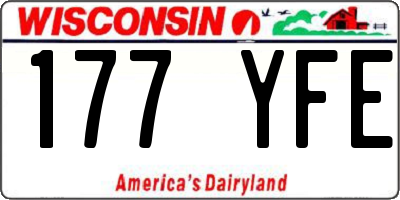 WI license plate 177YFE
