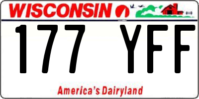 WI license plate 177YFF