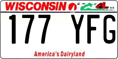 WI license plate 177YFG