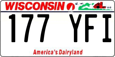 WI license plate 177YFI