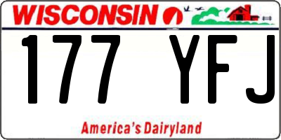 WI license plate 177YFJ