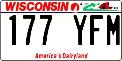 WI license plate 177YFM