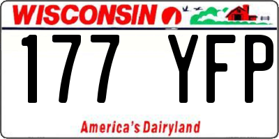WI license plate 177YFP