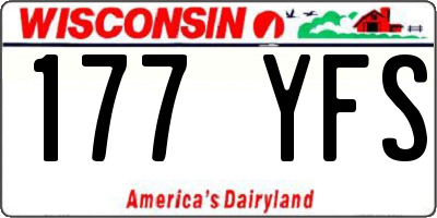 WI license plate 177YFS