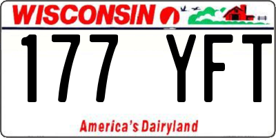 WI license plate 177YFT