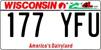 WI license plate 177YFU