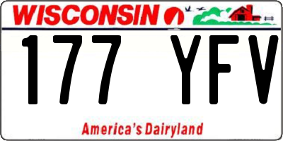 WI license plate 177YFV