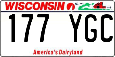 WI license plate 177YGC