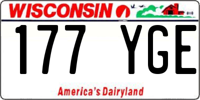 WI license plate 177YGE