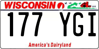 WI license plate 177YGI