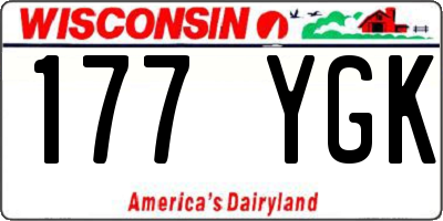 WI license plate 177YGK