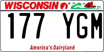WI license plate 177YGM