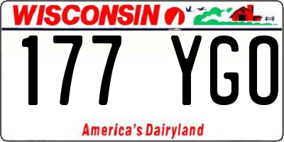 WI license plate 177YGO