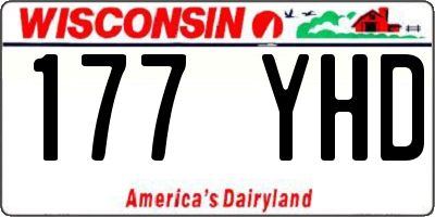 WI license plate 177YHD