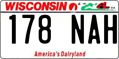 WI license plate 178NAH