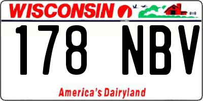 WI license plate 178NBV